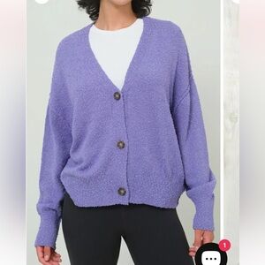 Double Zero Lavender Button-Up Cardigan